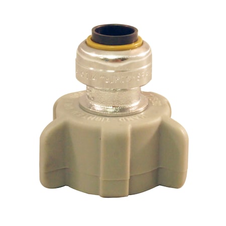 1/4 In. (3/8 In. O.D.) Chrome Plated Brass Push-To-Connect X 1/2 In. Faucet Connector